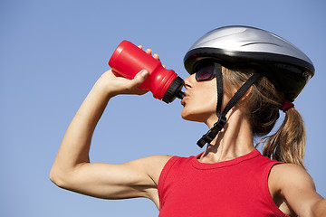 Image showing Woman drinking water