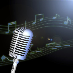 Image showing Retro Microphone