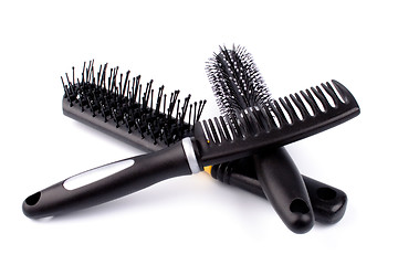 Image showing three hairbrushes