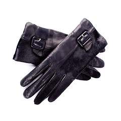 Image showing black gloves