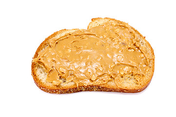 Image showing crunchy peanut butter on bread