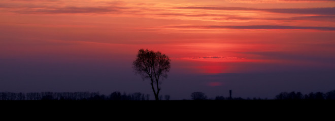 Image showing Lithuania sunset