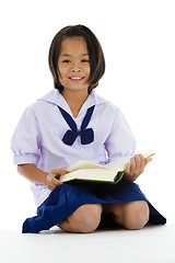 Image showing schoolgirl with book