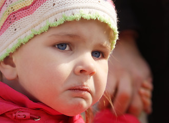 Image showing Offended girl closeup