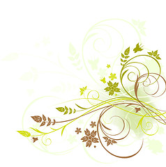 Image showing Grunge floral background