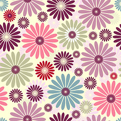 Image showing Seamless floral pastel pattern