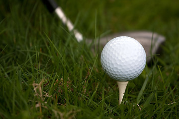 Image showing Golf Ball and Tee