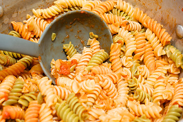 Image showing big pot of pasta