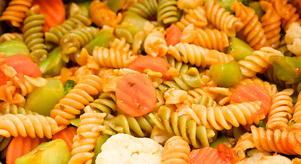 Image showing rotini with vegetables
