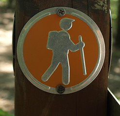 Image showing Hiking sign