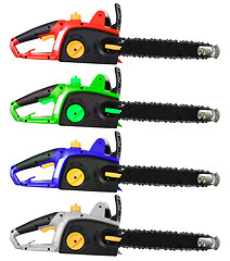 Image showing Chainsaw Set Isolated