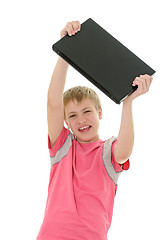 Image showing teenager with laptop