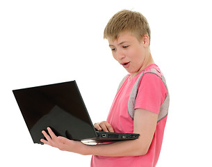 Image showing teenager with laptop