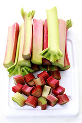 Image showing fresh rhubarb