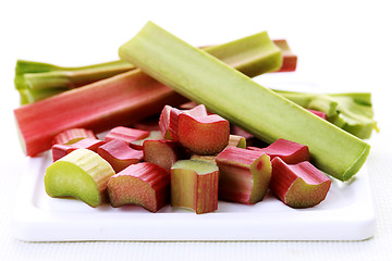 Image showing fresh rhubarb