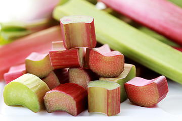 Image showing fresh rhubarb