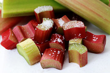 Image showing fresh rhubarb