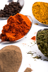 Image showing various ground spices