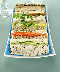 Image showing Plate Of Sandwiches