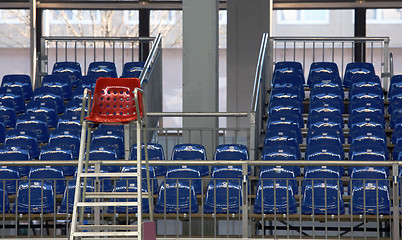 Image showing  Blue seats