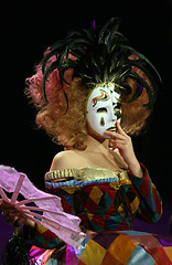 Image showing Actress with mask