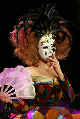 Image showing Actress with mask