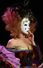 Image showing Actress with mask