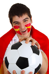 Image showing Spanish soccer fan