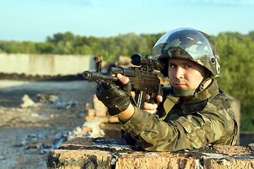 Image showing Portrait of soldier