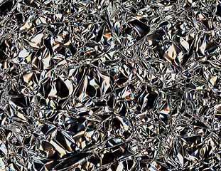 Image showing Crumpled aluminum foil