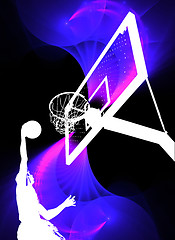 Image showing Basketball Slam Dunk