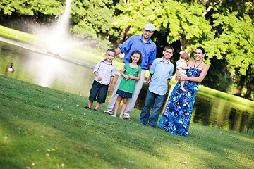 Image showing Happy Family at the Park