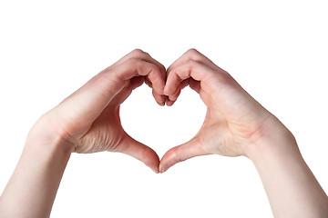 Image showing Heart shaped hands