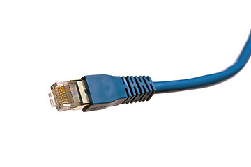 Image showing Blue network cable
