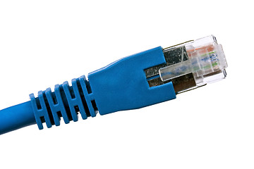 Image showing Blue network plug