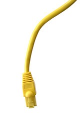 Image showing Yellow network cable