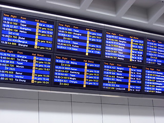 Image showing Arrival board