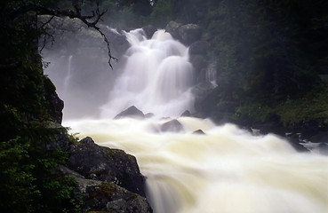 Image showing Mountain waterfall