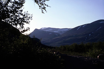 Image showing snow mountain valley