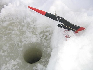 Image showing Ice fishing equipment