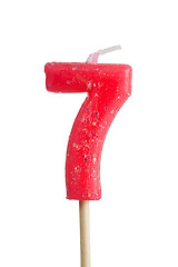 Image showing Birthday candle number 7