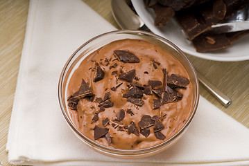 Image showing fresh homemade chocolate mousse