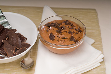 Image showing fresh homemade chocolate mousse