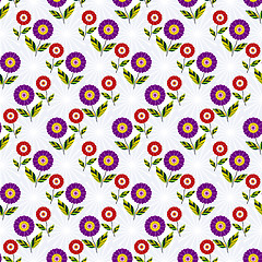 Image showing Seamless floral vivid pattern