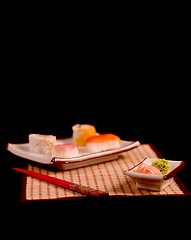 Image showing Sushi set and chopsticks 3