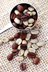 Image showing spoon of coffee beans