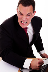 Image showing Portrait of a angry  business man 