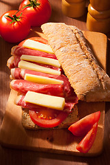 Image showing ciabatta sandwich