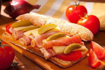 Image showing ciabatta sandwich