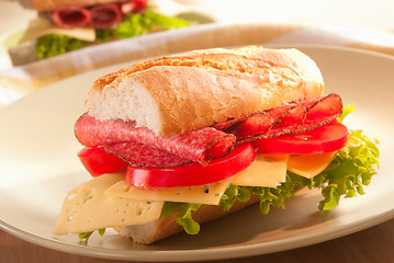 Image showing baguette sandwich